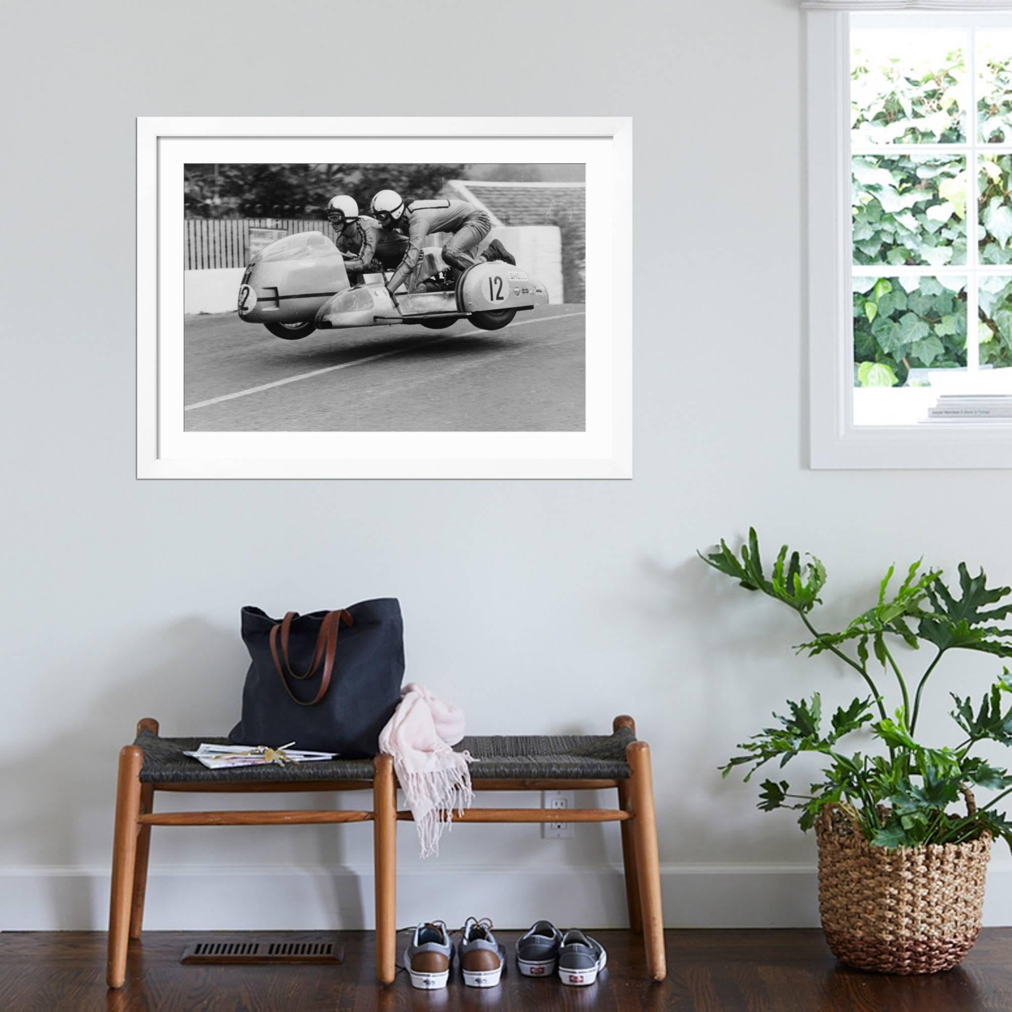 Amazon.com: AllPosters Wall Photographic Print Sidecar TT Race